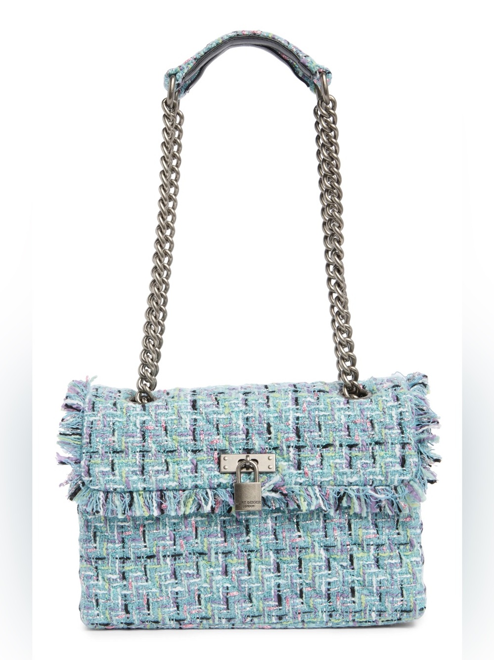 Kurt Geiger London Brixton Tweed Lock Shoulder Bag